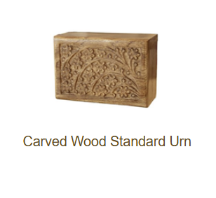 Hand-Carved Rosewood Urn