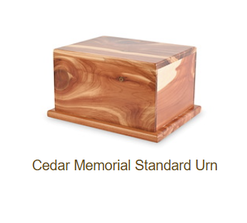 Cedar Memorial Urn